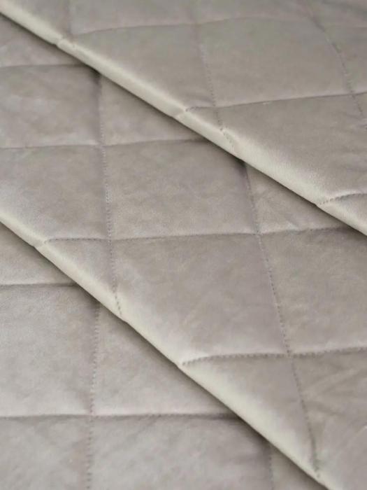 Сатиновое покрывало на кровать 240х260 евро-макси плед одеяло из сатина бежевое велюр бархатное стеганое - фото 9 - id-p225926106