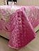 Покрывало на кровать диван 220х240 евро стеганое большое с цветами 3D розовое шелковое атласное тонкое, фото 4
