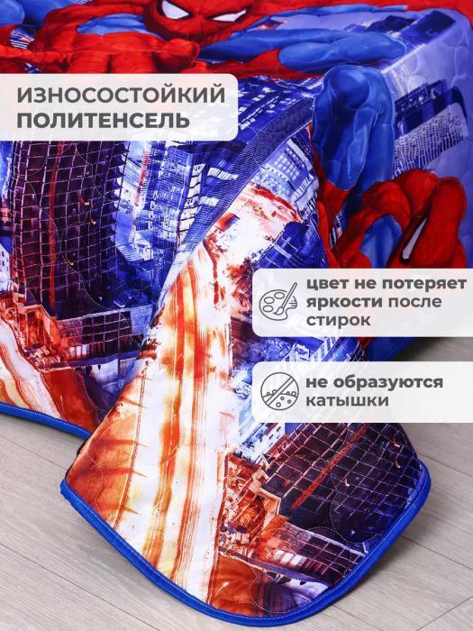 Покрывало для мальчика подростка полуторное детское стеганое плед SpiderMan Человек паук двустороннее - фото 3 - id-p225926481