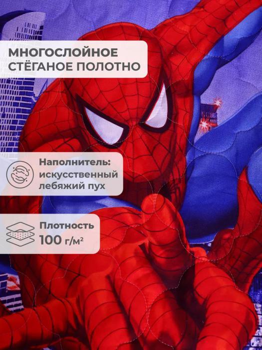 Покрывало для мальчика подростка полуторное детское стеганое плед SpiderMan Человек паук двустороннее - фото 5 - id-p225926481