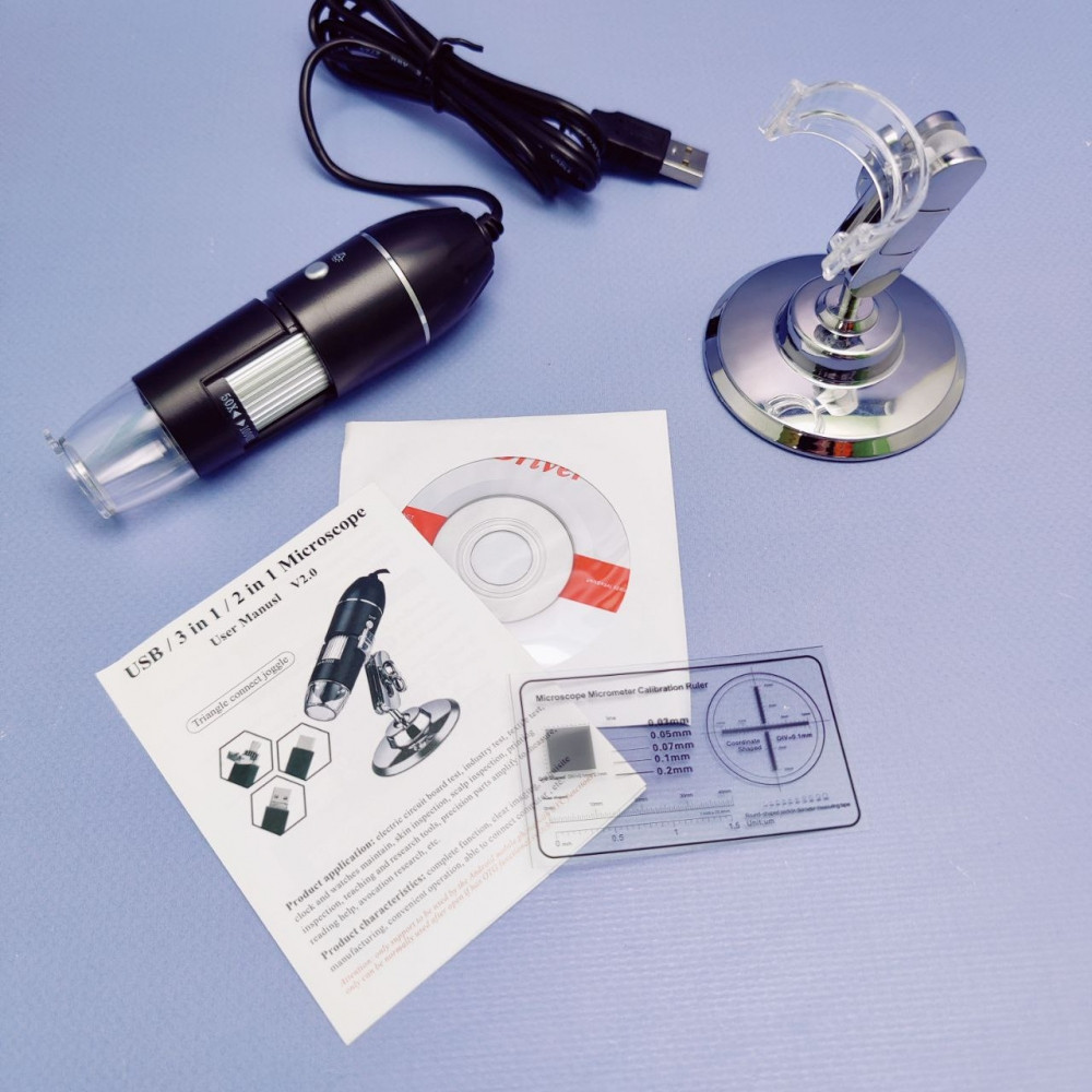 Цифровой USB-микроскоп Digital microscope electronic magnifier (4-х кратный ZOOM, с регулировкой 50-1000) - фото 4 - id-p224286965