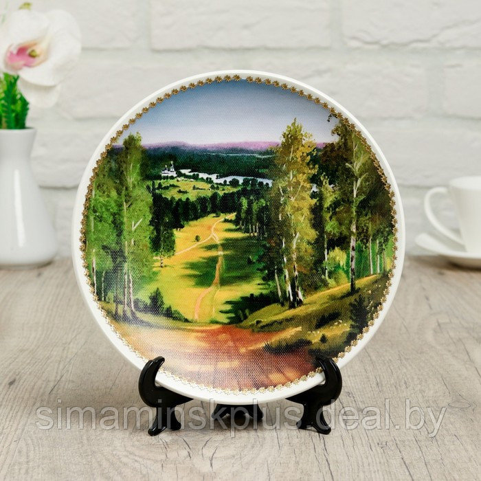Тарелка декоративная «Летний лес», настенная, D = 19,5 см - фото 3 - id-p225929157