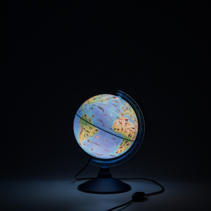 Глобус зоогеографический "Глобен", интерактивный, диаметр 210 мм, с подсветкой, с очками - фото 2 - id-p225929334