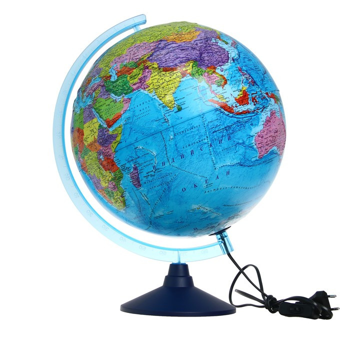 Глобус политический "Глобен", диаметр 250 мм, интерактивный, рельефный, с подсветкой, с очками - фото 1 - id-p225929346
