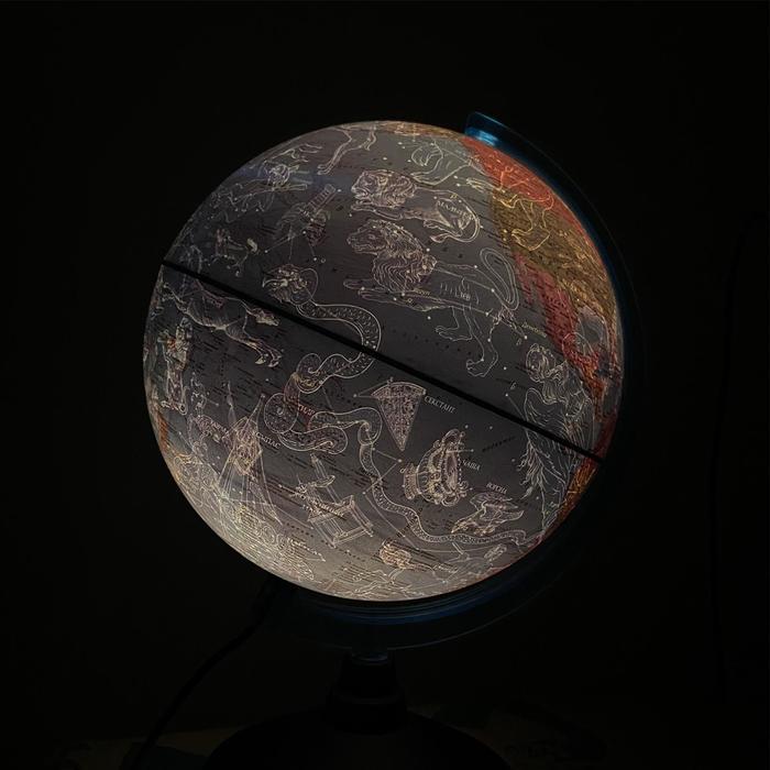 Глобус "Глобен. День и Ночь", интерактивный, с двойной картой, диаметр 250 мм, с подсветкой, с очками - фото 4 - id-p225929351