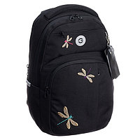 Рюкзак молодёжный 43 х 27,5 х 16 см, Grizzly, эргономичная спинка, отделение для ноутбука, чёрный