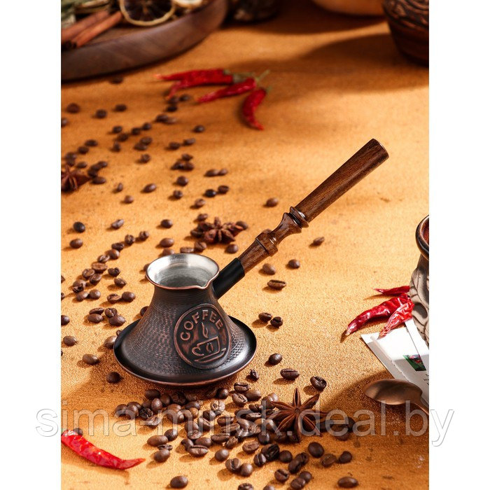 Турка для кофе "Армянская джезва", для индукционных плит, медная, 150 мл - фото 5 - id-p225929591
