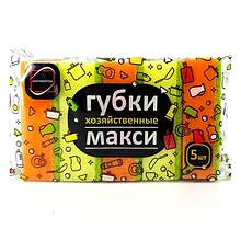 Губка для посуды КонтинентПак Макси 9,5х6,5х3 см, 5 шт