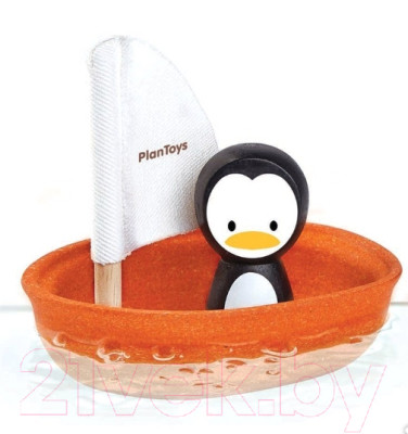 Набор игрушек для ванной Plan Toys Лодка и пингвин / 5711 - фото 2 - id-p225930292
