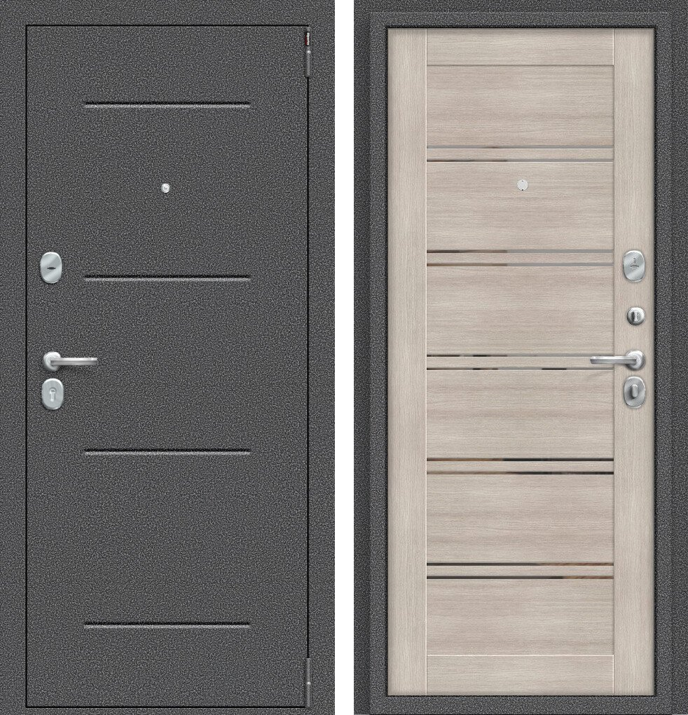 Двери входные металлические Porta R 104.П28 Антик Серебро/Cappuccino veralinga