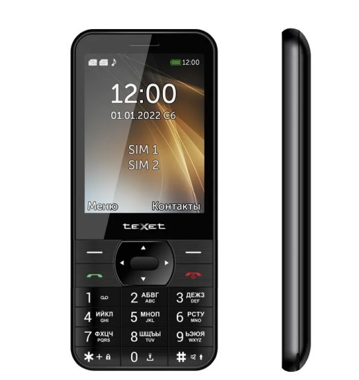 Кнопочный телефон TeXet TM-423 (черный) - фото 3 - id-p225938269