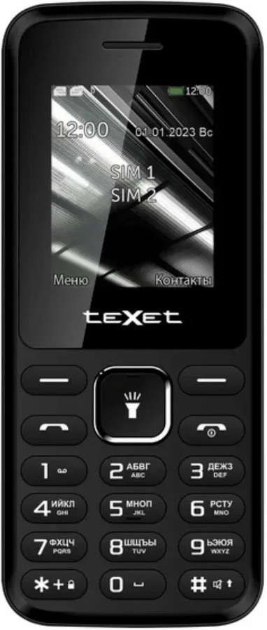 Кнопочный телефон TeXet TM-118 (черный) - фото 1 - id-p225938270