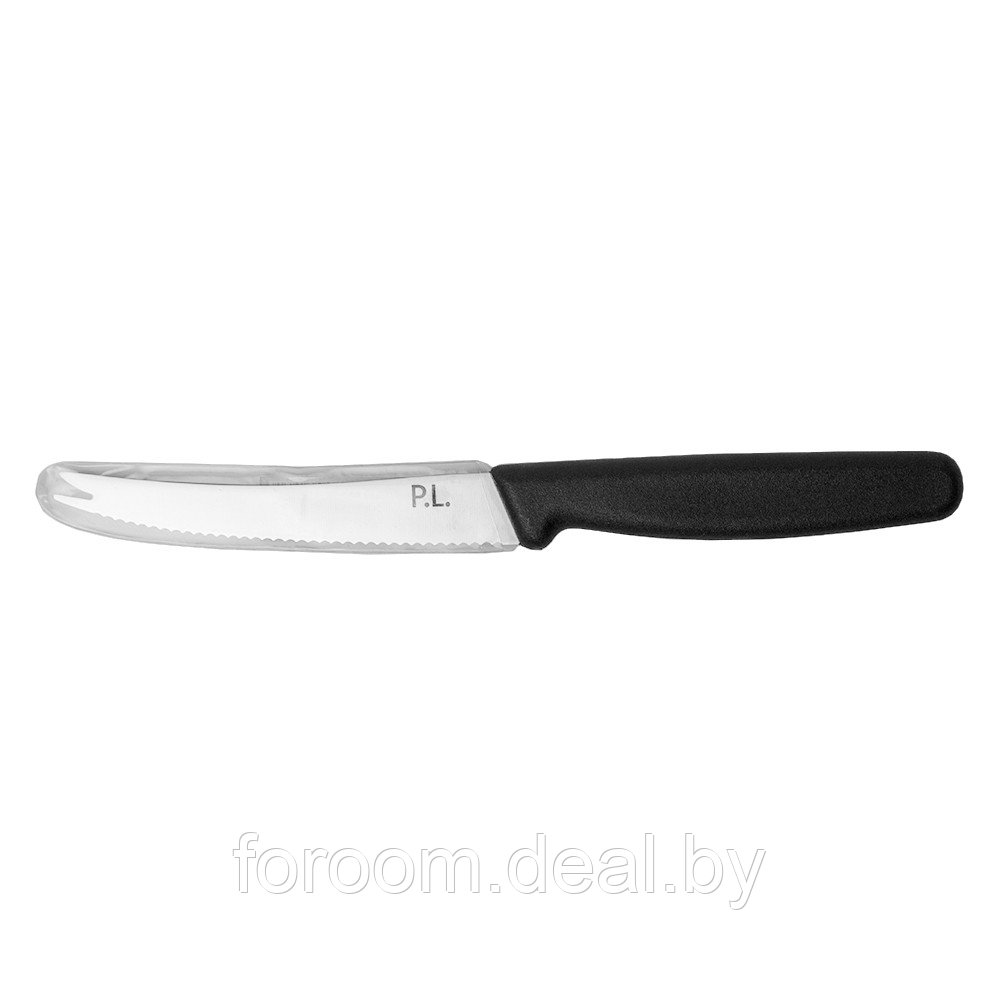 Нож барный 11см зубчатый, с вилочкой P.L. Proff Cuisine 81004106 - фото 1 - id-p225938127