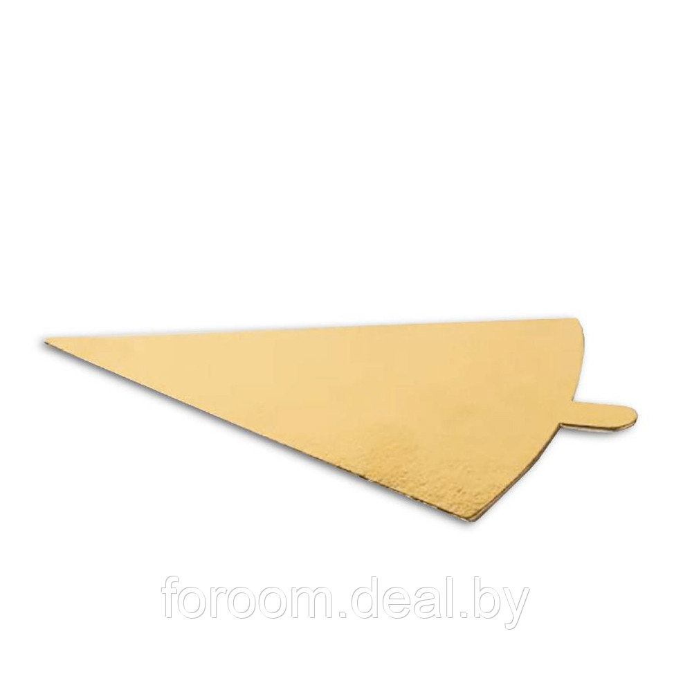 Подложки для торта треугольные 12x9см с держателем, золото (100шт.) 411-109 - фото 1 - id-p225937698