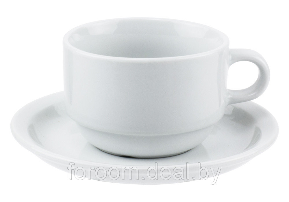 Чайная пара: чашка 230 мл и блюдце Xiongcheng Ceramic CS230 - фото 1 - id-p225938146