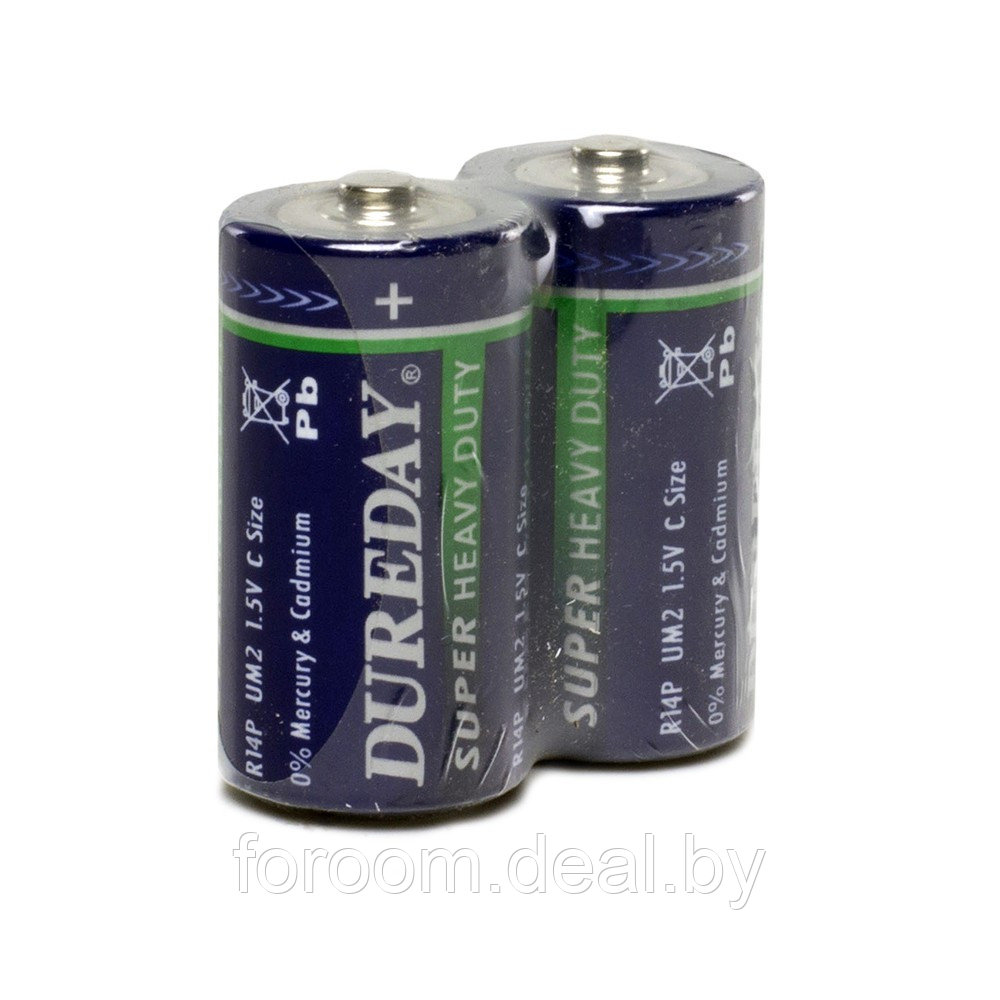 Батарейка R14 C 1,5V DUREDAY Super R14-2S