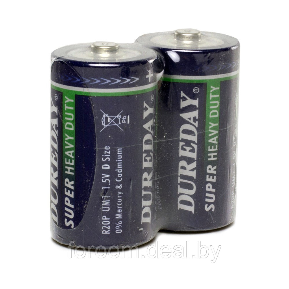 Батарейка R20 D 1.5V (1 шт.) DUREDAY Super R20-2S - фото 1 - id-p225939704