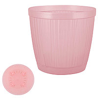 Горшок для цветов 1,8л с поддоном, розовый перламутровый InGreen Barcelona IG6238 10 043