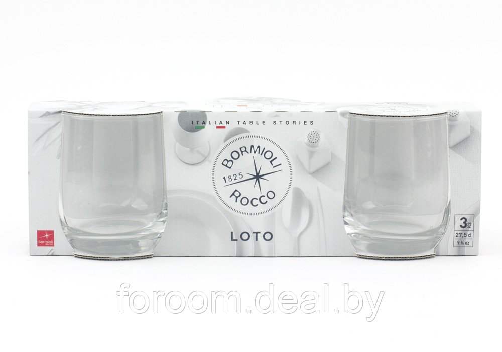 Комплект из 3-х стаканов 270 мл Bormioli Rocco Loto 340650-990 - фото 1 - id-p225939720