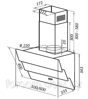 Кухонная вытяжка HOMSair Vertical 60 Glass (белый) - фото 2 - id-p225948024