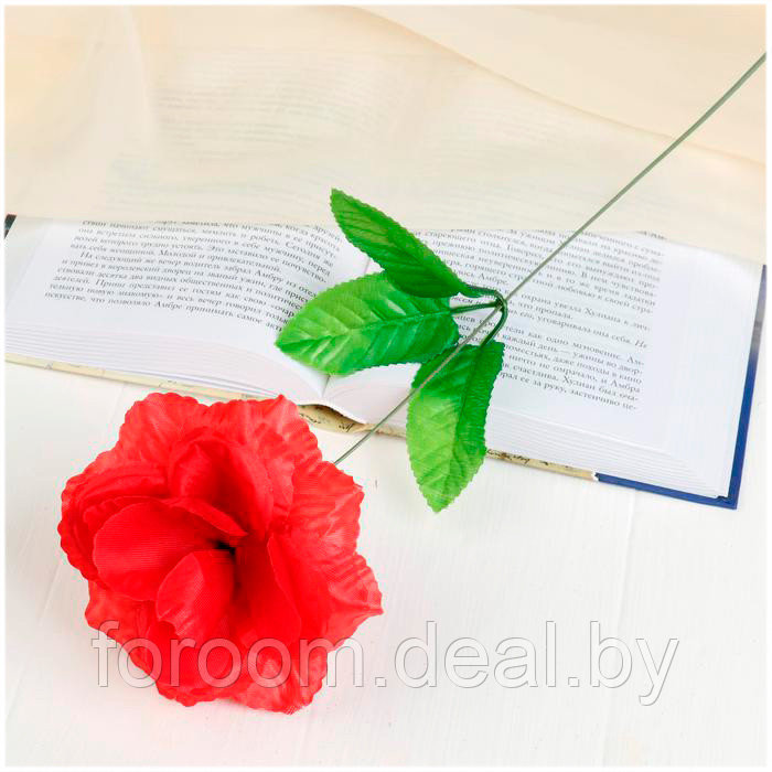 Цветок искусственный "Роза красная" 40 см СимаГлобал 183194 - фото 1 - id-p225946578