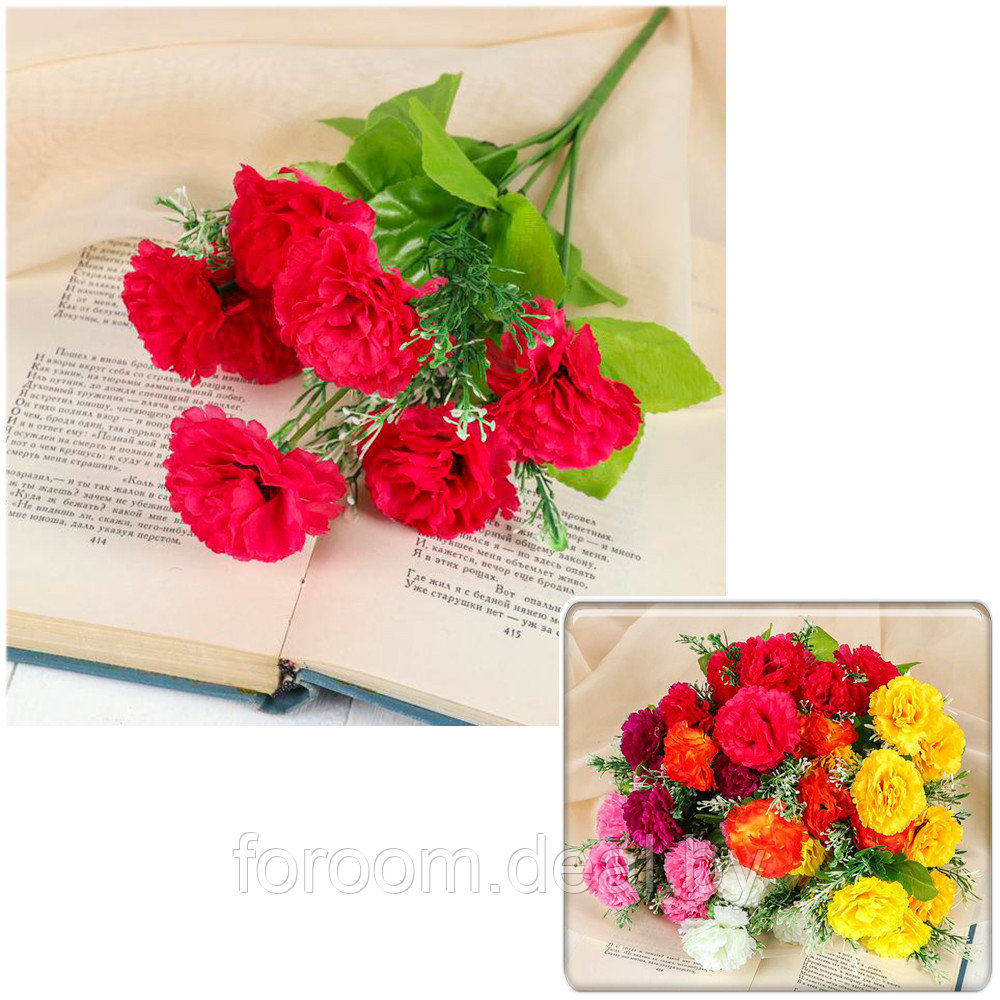 Букет искусственных цветов "Гвоздики" 25 см СимаГлобал 3534205 - фото 1 - id-p225946589