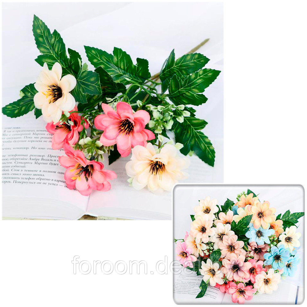 Букет искусственных цветов "Анемоны" 28 см СимаГлобал 4736440 - фото 1 - id-p225946590