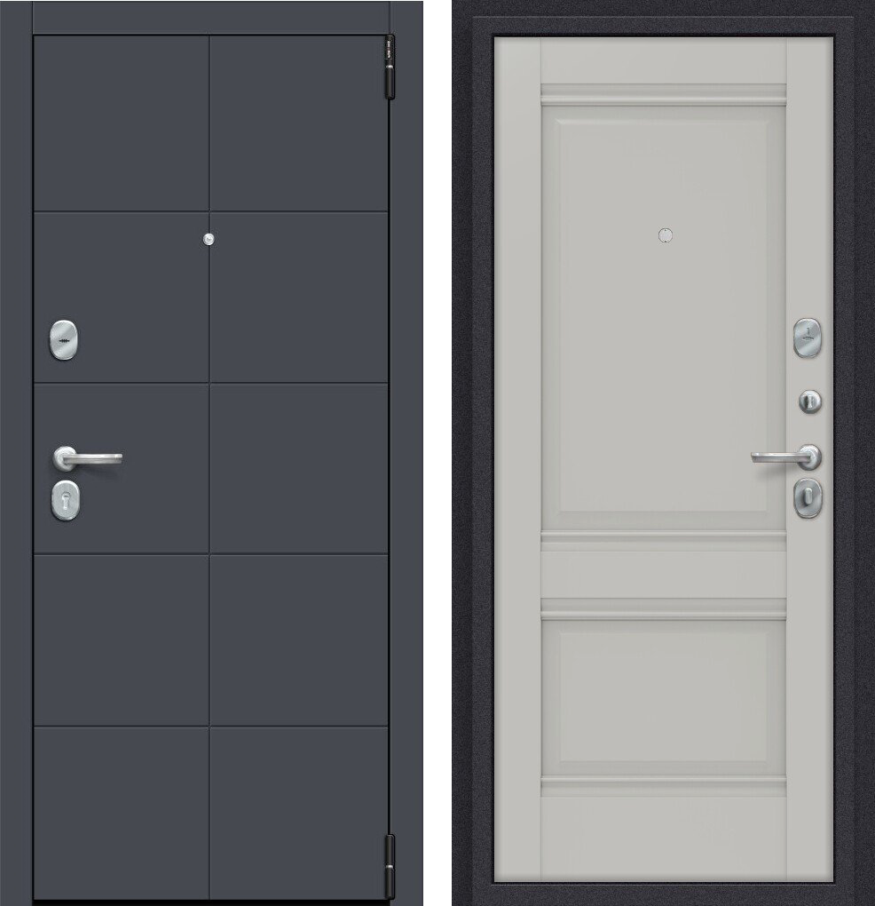 Двери входные металлические Porta R 10.K42 Graphite Pro/Nardo Grey - фото 1 - id-p225949826