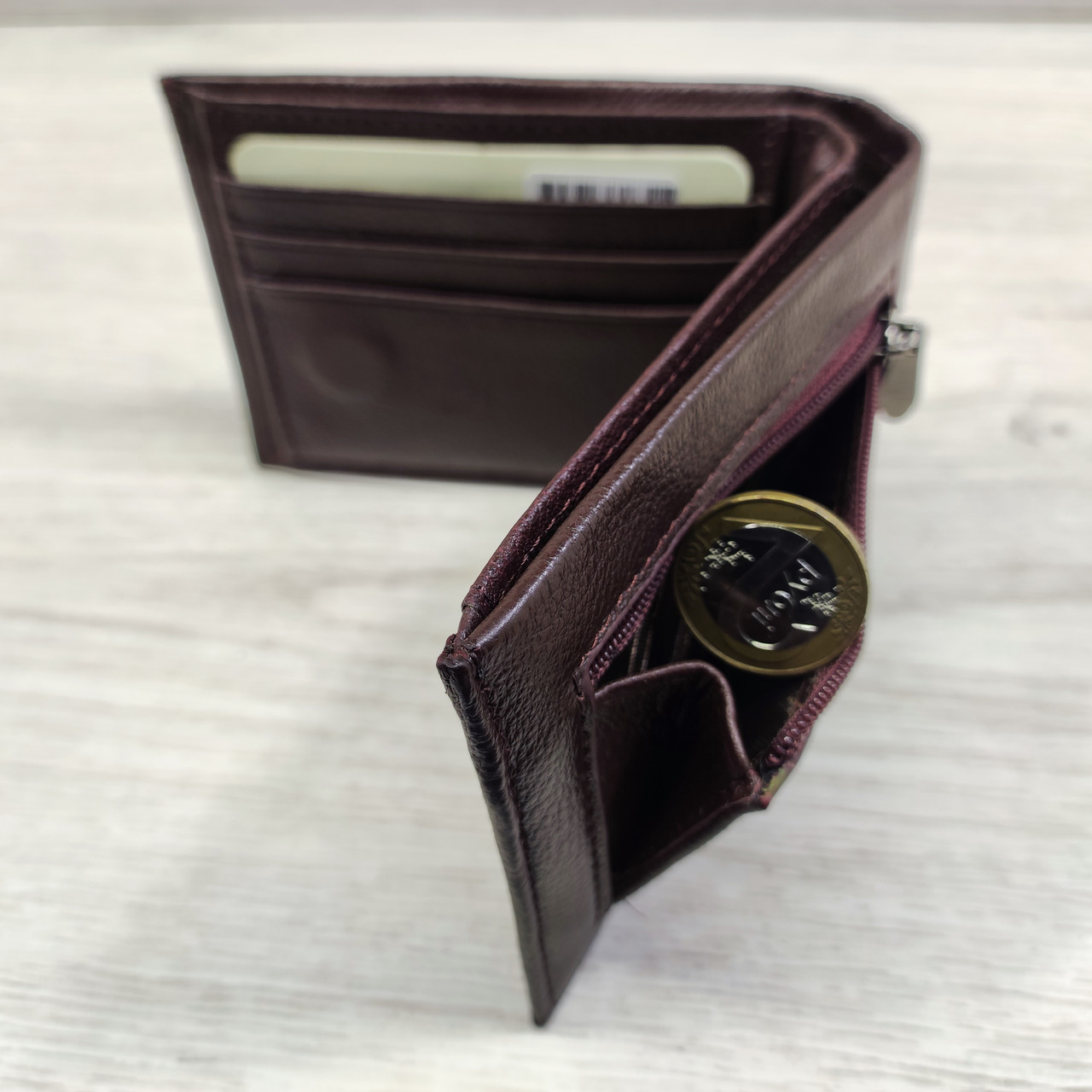 Кошелёк портмоне на магнитах коричневый L560-206 - фото 4 - id-p225949917