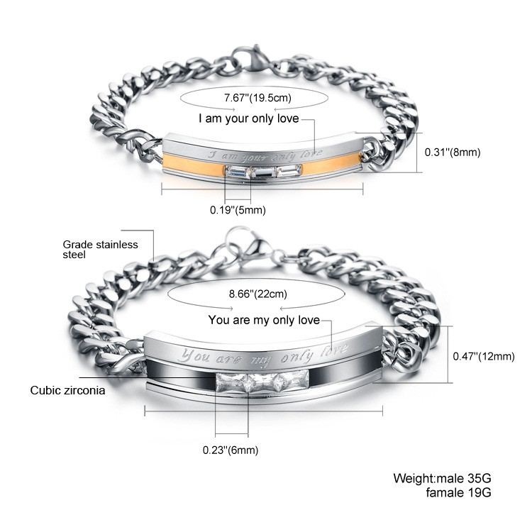 Парные браслеты с гравировкой "Ты - моя единственная любовь" - фото 5 - id-p33000636