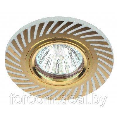 Светильник ЭРА декор cо светодиодной подсветкой MR16, белый/золото DK LD39 WH/GD - фото 1 - id-p225940786