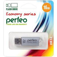 Perfeo USB флэш-диск 16GB E01 Silver economy series 10/100 PF-E01S016ES