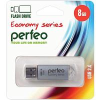 Perfeo USB флэш-диск 8GB E01 Silver economy series 10/100 PF-E01S008ES