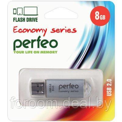Perfeo USB флэш-диск 8GB E01 Silver economy series 10/100 PF-E01S008ES - фото 1 - id-p225945949