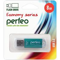 Perfeo USB флэш-диск 8GB E01 Green economy series 10/100 PF-E01G008ES