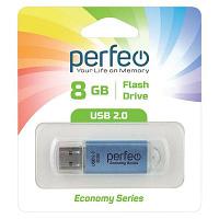 Perfeo USB флэш-диск 8GB E01 Blue economy series/10 PF-E01N008ES