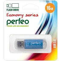 Perfeo USB флэш-диск 16GB E01 Blue economy series 10/100 PF-E01N016ES