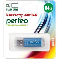 Perfeo USB флэш-диск 64GB E01 Blue economy series /10 PF-E01N064ES
