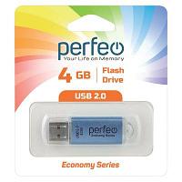 Perfeo USB флэш-диск 4GB E01 Blue economy series /10 PF-E01N004ES