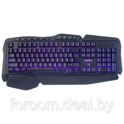 Клавиатура проводная Perfeo "STRIKE" Multimedia, GAME DESIGN, подсв. 3 цвет, USB, чёрный PF_A4390 - фото 1 - id-p225946054