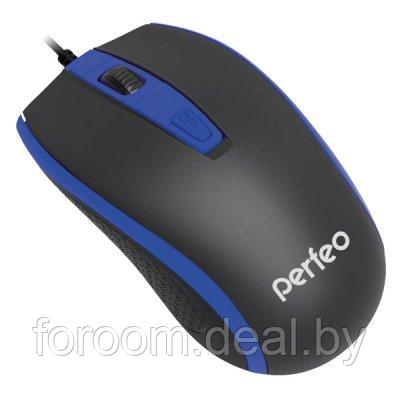 Perfeo мышь оптическая "PROFIL", 4 кн, USB, чёрн-син /50 PF_4930 - фото 1 - id-p225946068