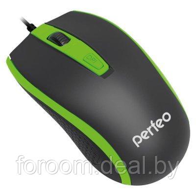 Perfeo мышь оптическая "PROFIL", 4 кн, USB, чёрн-зел /50 PF_4929 - фото 1 - id-p225946070