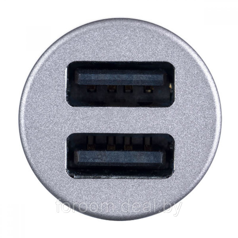 PERFEO Автомобильное зарядное устройство с двумя разъемами USB, 2x2.4А, серебро, "AUTO 2" /50 - фото 2 - id-p225947514