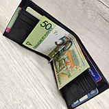 Кошелёк портмоне на магнитах чёрный L506-206, фото 8