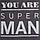 Полотенце махровое "Super man" 50х90см, серое, горизонтальное Этель Настоящий мужчина 4607773, фото 3