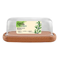 Маслёнка 18x9,5x(h)6,5см деревянная (бук) Sugar&Spice Rosemary SE1047 12 996