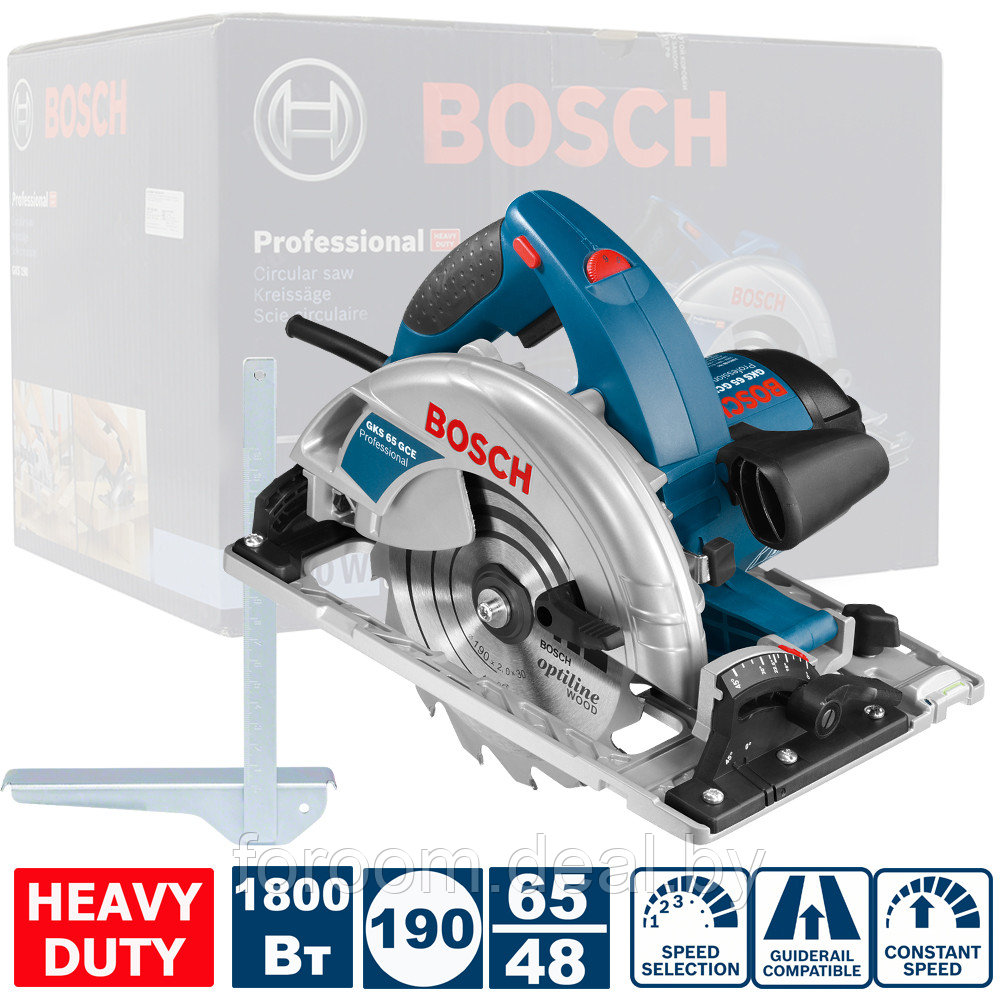 Пила циркулярная GKS 65 GCE Professional BOSCH (0601668900) - фото 1 - id-p225946967