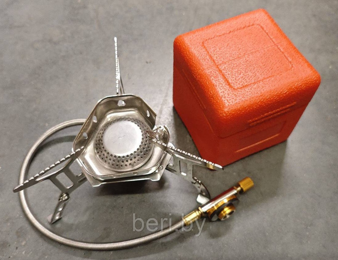 Газовая горелка туристическая Hetian c адаптером на цанговый баллон - фото 5 - id-p225949528