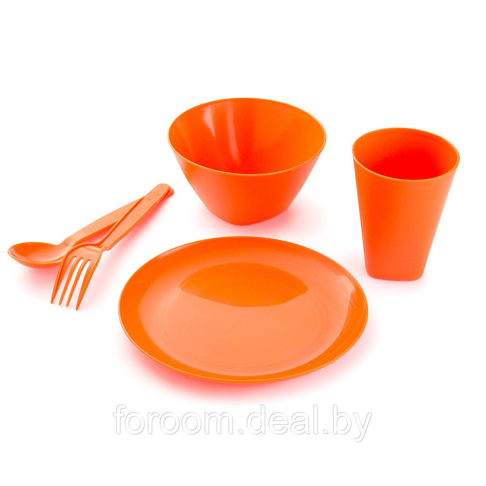 Набор посуды для детей (5 пр.): тарелка, пиала, стакан, вилка, ложка Berossi ИК 29340000 - фото 1 - id-p225946169