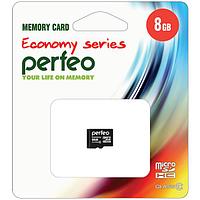 Карта памяти micro SDHC PERFEO 8GB (Class 10) (W/O Adapter ) ECONOMY series 10/100 PF8GMCSH10ES Perfeo